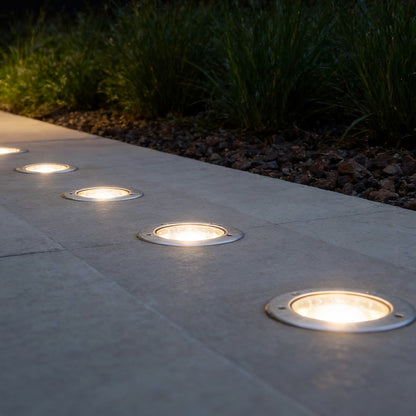 Recessed Floor Lighting Solar LED Metal Well Light