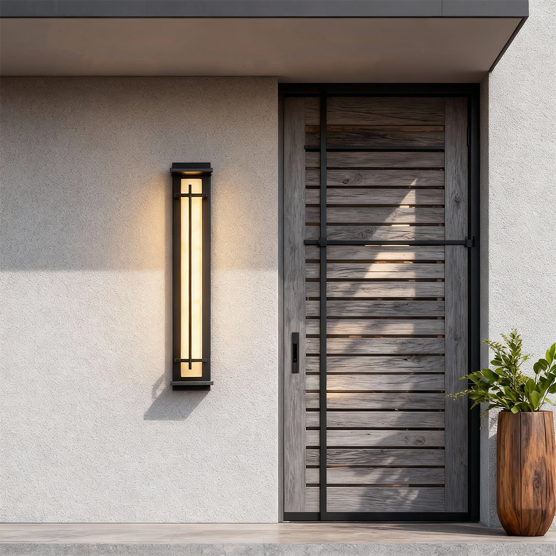 Black Outside Wall Lights Minimalist Waterproof Lamp