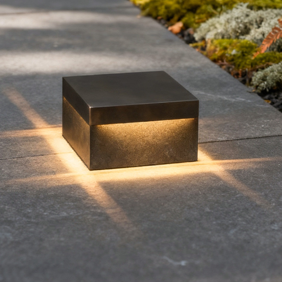 [Open-Box]Square Waterproof LED Solar Modern Outdoor Fence Post Lights Pillar Light