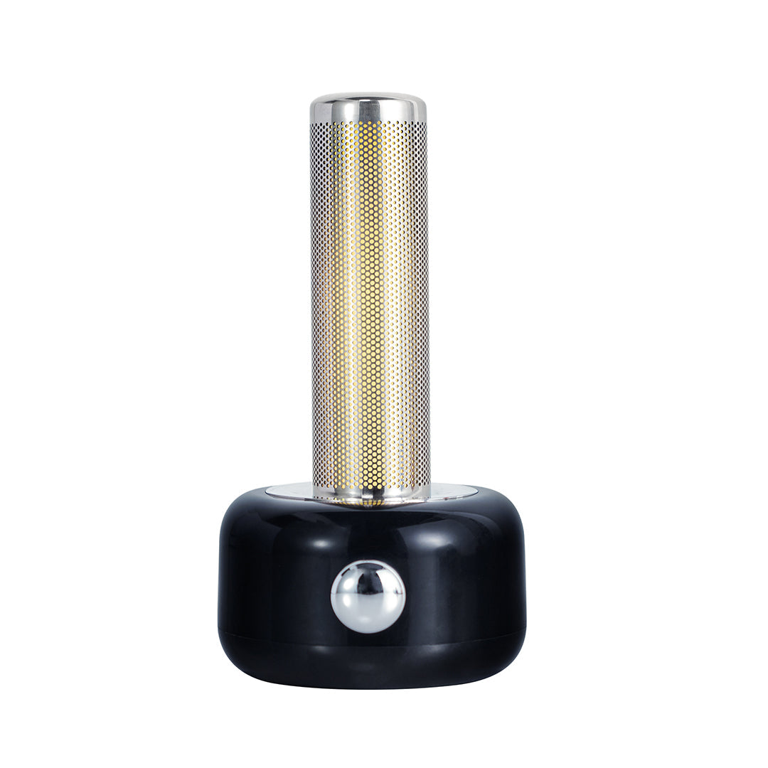Sleek Metal Ambient Table Lamp with Audio and RGB Lighting - Minimalist Design