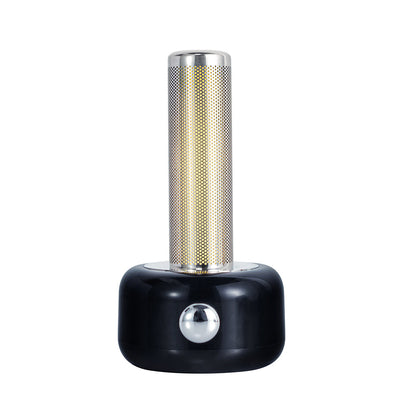 Sleek Metal Ambient Table Lamp with Audio and RGB Lighting - Minimalist Design