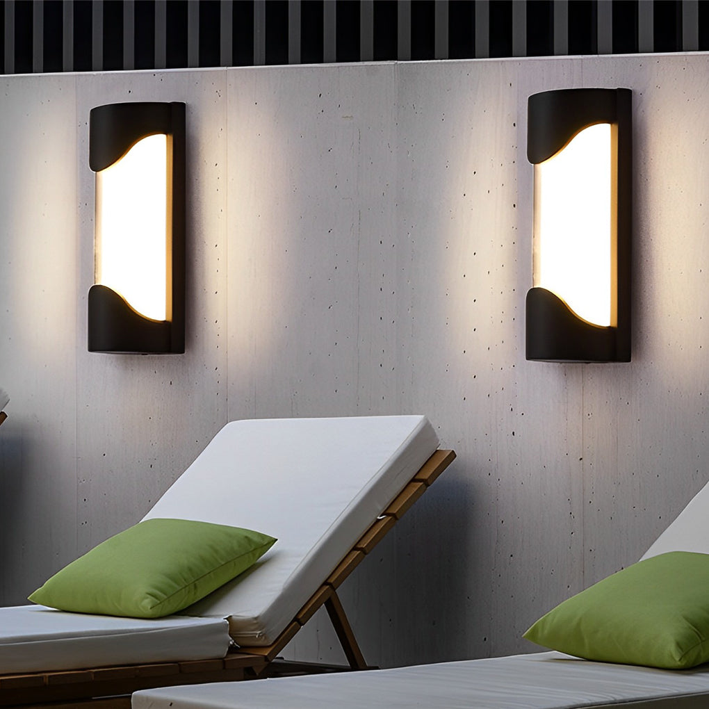 Black Outdoor Wall Light Modern Waterproof LED Light