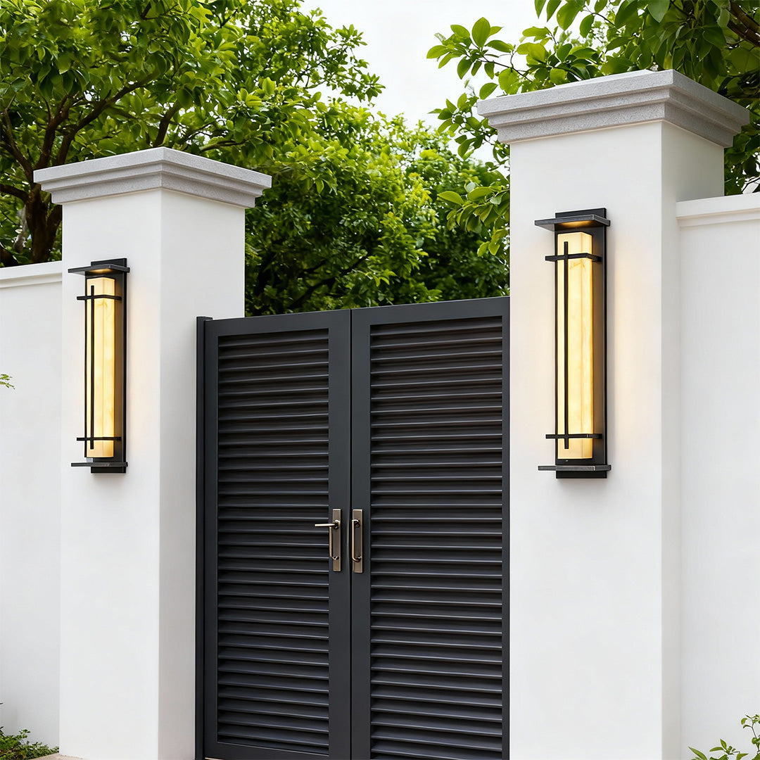 Black Outside Wall Lights Minimalist Waterproof Lamp
