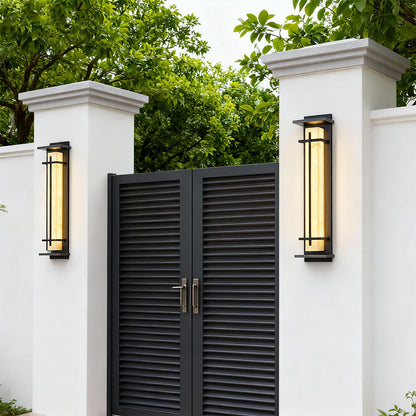 Black Outside Wall Lights Minimalist Waterproof Lamp