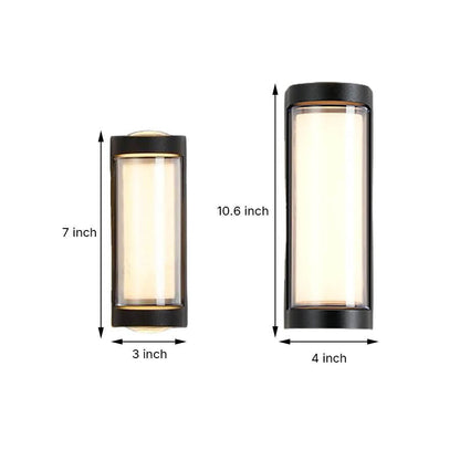 Sleek Dual-Directional Outdoor Wall Light with Modern Arc & Rectangular Designs