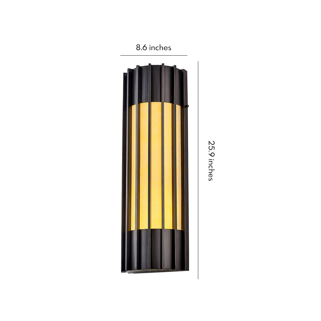 Copper Outdoor Wall Lights Semi-Cylindrical Design LED Light