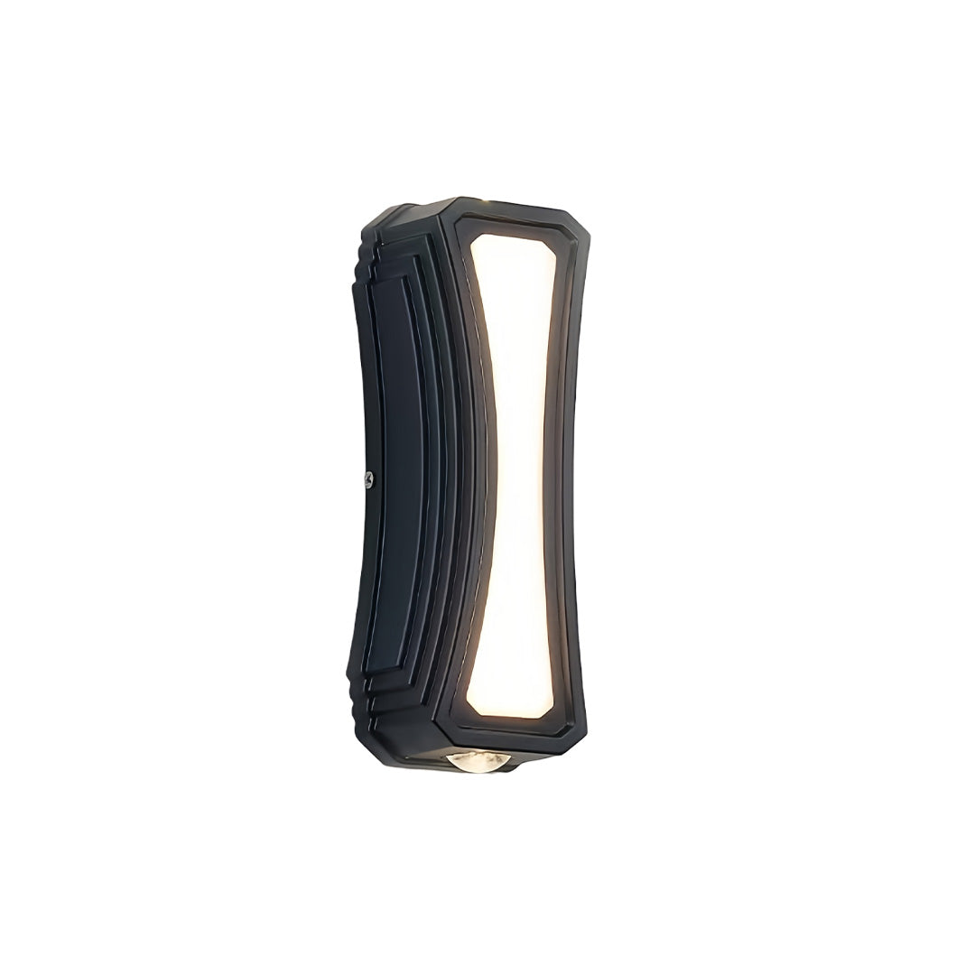 Modern Up Down Outdoor Wall Lights Black Geometric Lamp