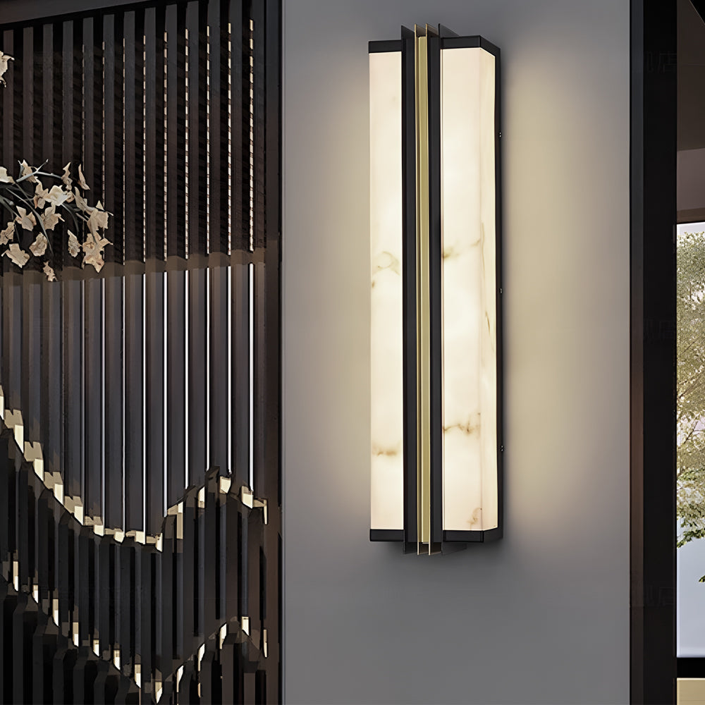 Vertical Wall Light Modern Black LED Waterproof Light