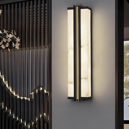 Vertical Wall Light Modern Black LED Waterproof Light