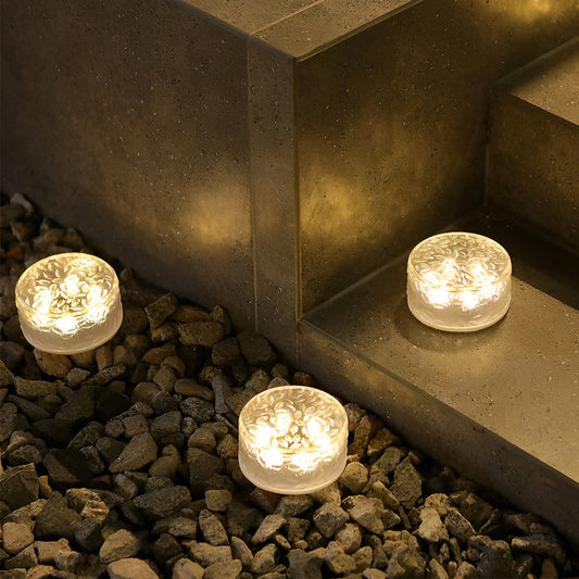 4-PCS Small Step Lights LED Round Ice Brick Step Atmosphere Light