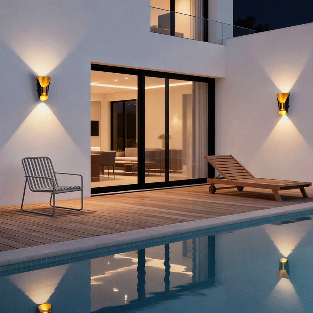 Small up down Wall Lights Simple Outdoor Waterproof Light
