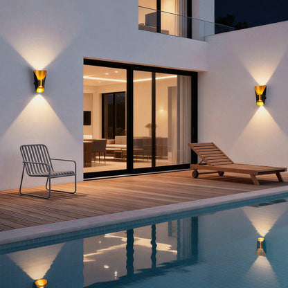 Small up down Wall Lights Simple Outdoor Waterproof Light