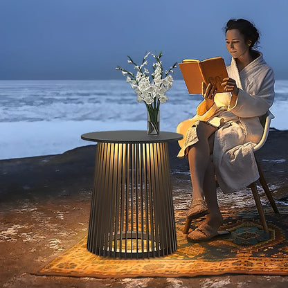 Solar Coffee Table Waterproof Iron Cage Solar Outdoor Lamp