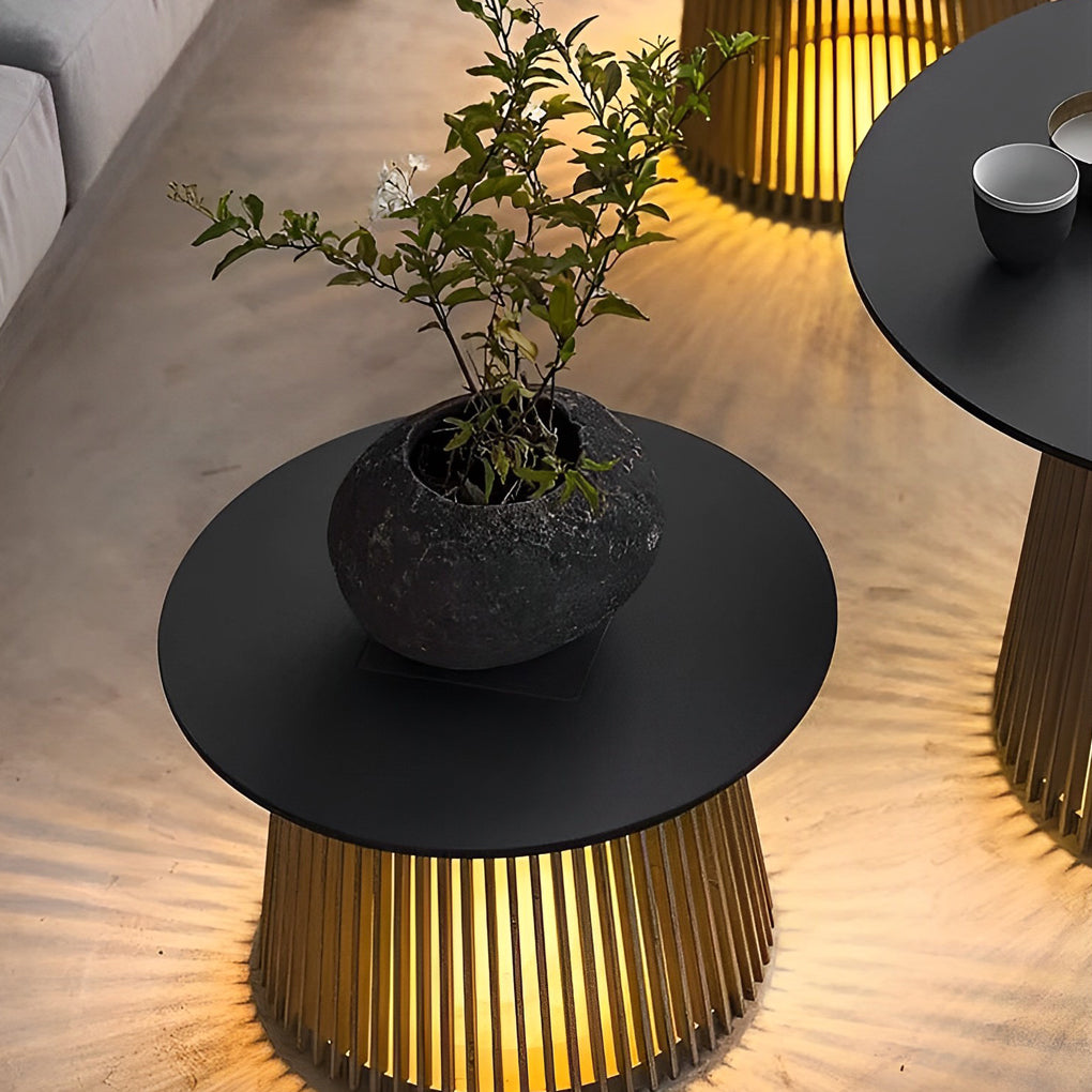 Solar Coffee Table Waterproof Iron Cage Solar Outdoor Lamp