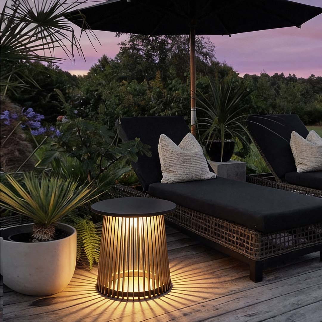 Solar Coffee Table Waterproof Iron Cage Solar Outdoor Lamp