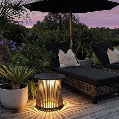 Solar Coffee Table Waterproof Iron Cage Solar Outdoor Lamp