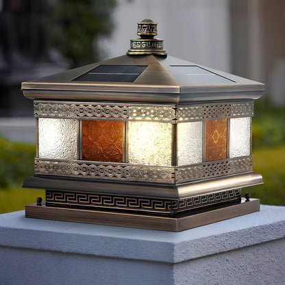 Solar Column Pillar Lights European Square Outdoor Lamp