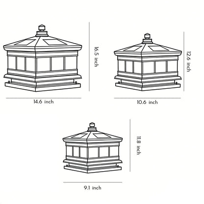 Solar Column Pillar Lights European Square Outdoor Lamp