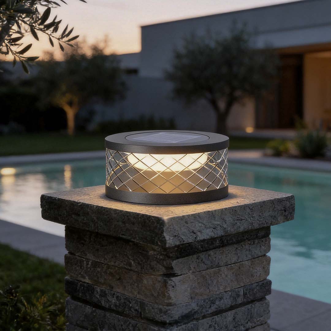 Solar Cylinder Pillar Light Creative Waterproof Modern Light