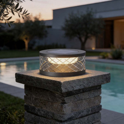 Solar Cylinder Pillar Light Creative Waterproof Modern Light