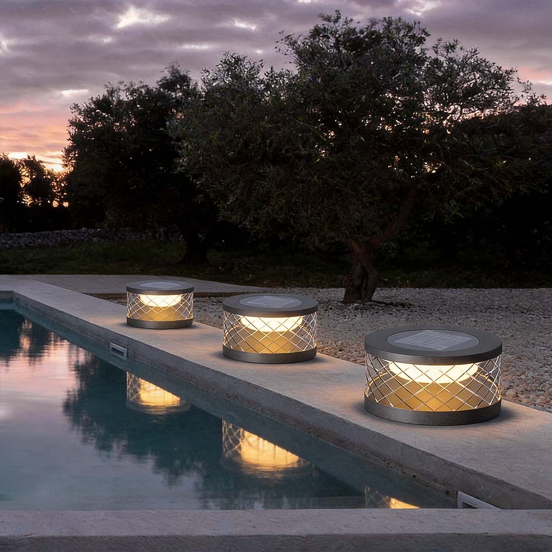Solar Cylinder Pillar Light Creative Waterproof Modern Light
