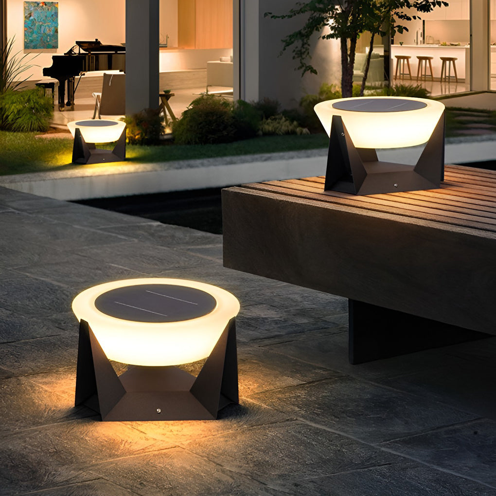 Solar Fence Pillar Light Waterproof LED Modern Outdoor Light