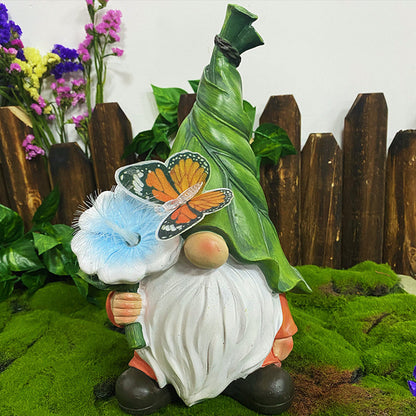 Solar Gnomes Garden Lights Resin Mini Welcome Landscape Lamp