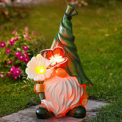 Solar Gnomes Garden Lights Resin Mini Welcome Landscape Lamp