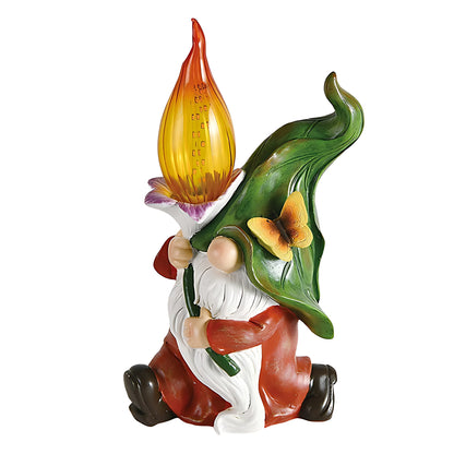 Solar Gnomes Garden Lights Resin Mini Welcome Landscape Lamp
