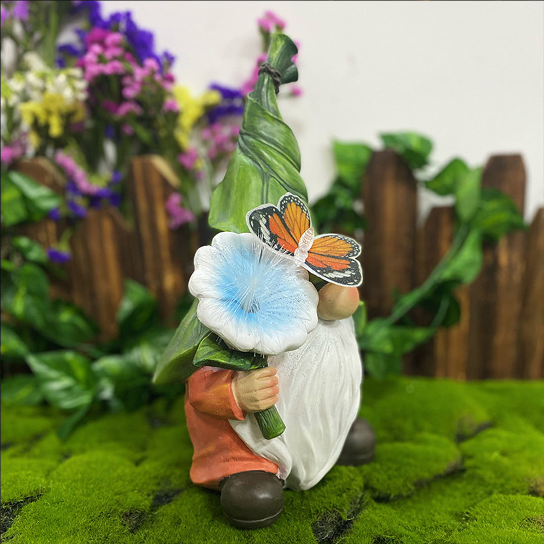 Solar Gnomes Garden Lights Resin Mini Welcome Landscape Lamp