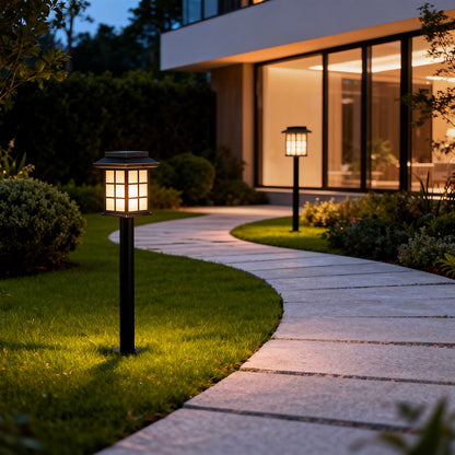 Solar LED Path Lights Outdoor Courtyard Ground Socket Light
