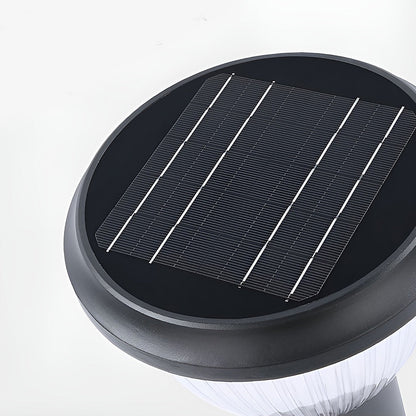 Solar Light Post Cap Minimalist Black LED Metal Light