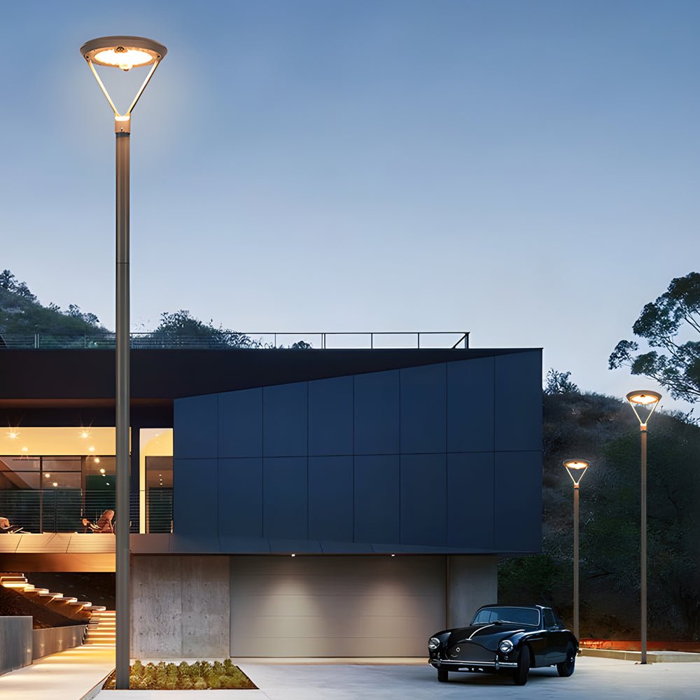 Garden Pole Lamp Modern Waterproof Solar LED Aluminum Light