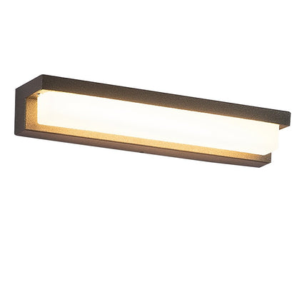 Black Outdoor Porch Lights Rectangular Waterproof Light