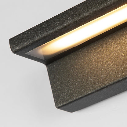 Black Outdoor Porch Lights Rectangular Waterproof Light