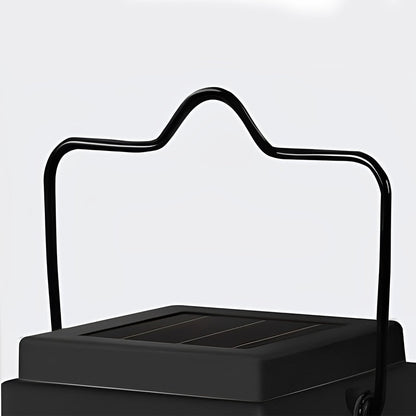 Candlestick Lantern Portable LED Black Solar Outdoor Lamp