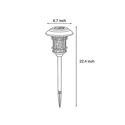 Solar Path Lighting LED Modern Waterproof Hollow Flame Flicker Light