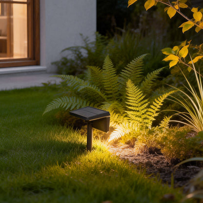 Solar Path Lights Outdoor Modern LED Black Lawn Lamp