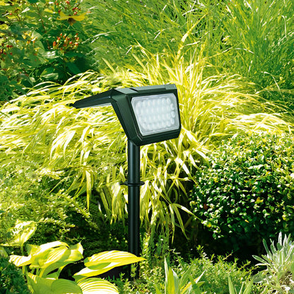 Solar Path Lights Outdoor Modern LED Black Lawn Lamp