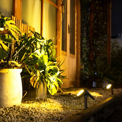 Solar Path Lights Outdoor Modern LED Black Lawn Lamp