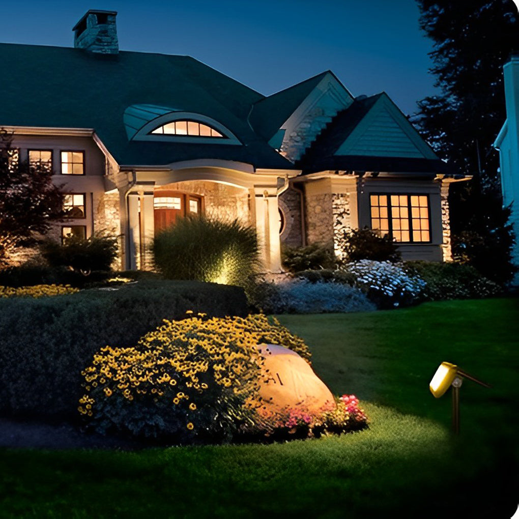 Solar Path Lights Outdoor Modern LED Black Lawn Lamp
