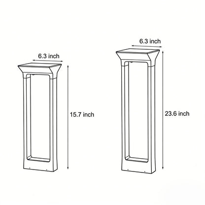 Solar Pathway Outdoor Lamp Elegant LED Aluminum Light