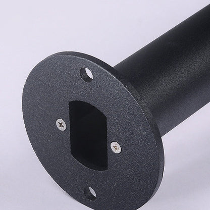 Solar Powered Garden Path Lights Black Cylindrical Light
