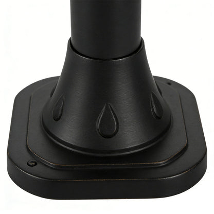 Solar Powered Lawn Lights Modern Black LED Landscape Lighting