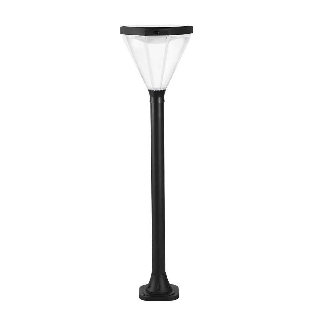 Solar Powered Lawn Lights Modern Black LED Landscape Lighting