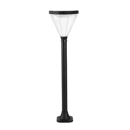 Solar Powered Lawn Lights Modern Black LED Landscape Lighting