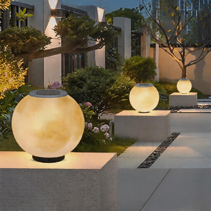 Moon Pillar Lights Modern Waterproof LED Resin Lamp