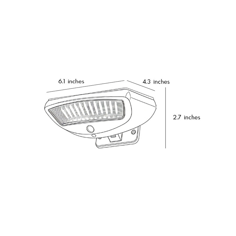 Solar Powered Motion Sensor Wall Light Adjustable Waterproof Light