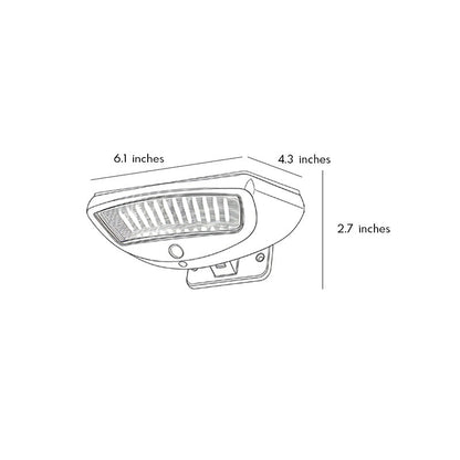 Solar Powered Motion Sensor Wall Light Adjustable Waterproof Light