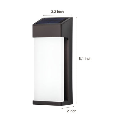 Solar Powered Outdoor Sconces LED Waterproof Metal Lamp